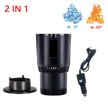 Smart 2-in-1 Car Cup Holder: Heat & Cool with Digital Display